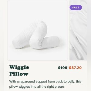 BUFFY Wiggle Pillow and cover - NWT NEVER OPENED!